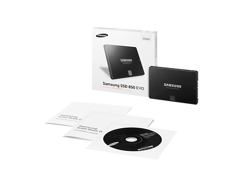 Samsung 850 EVO MZ-75E250 - SSD - verschlüsselt - 250 GB - intern - 2.5" (6.4 cm)