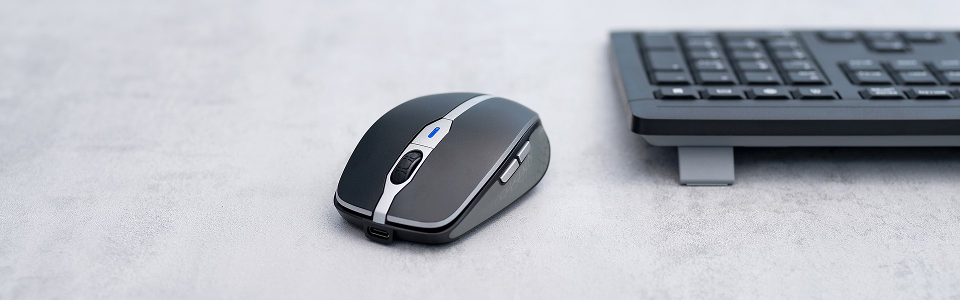 Cherry MW 9100 - Maus - 6 Tasten - kabellos - 2.4 GHz, Bluetooth 4.0 - kabelloser Empfänger (USB)