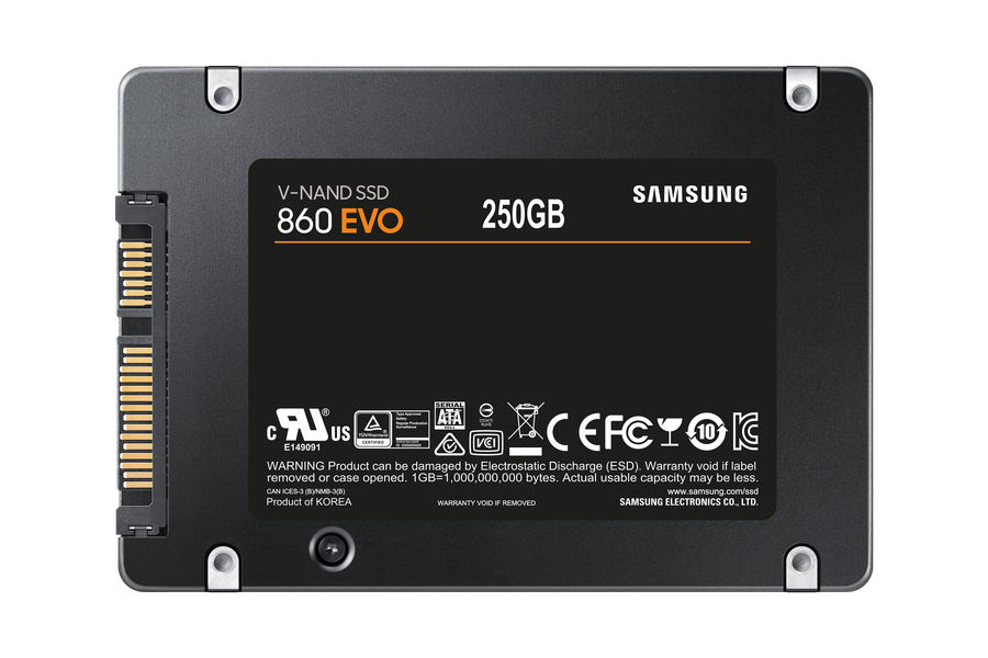 Samsung 860 EVO MZ-76E250B - SSD - verschlüsselt - 250 GB - intern - 2.5" (6.4 cm)
