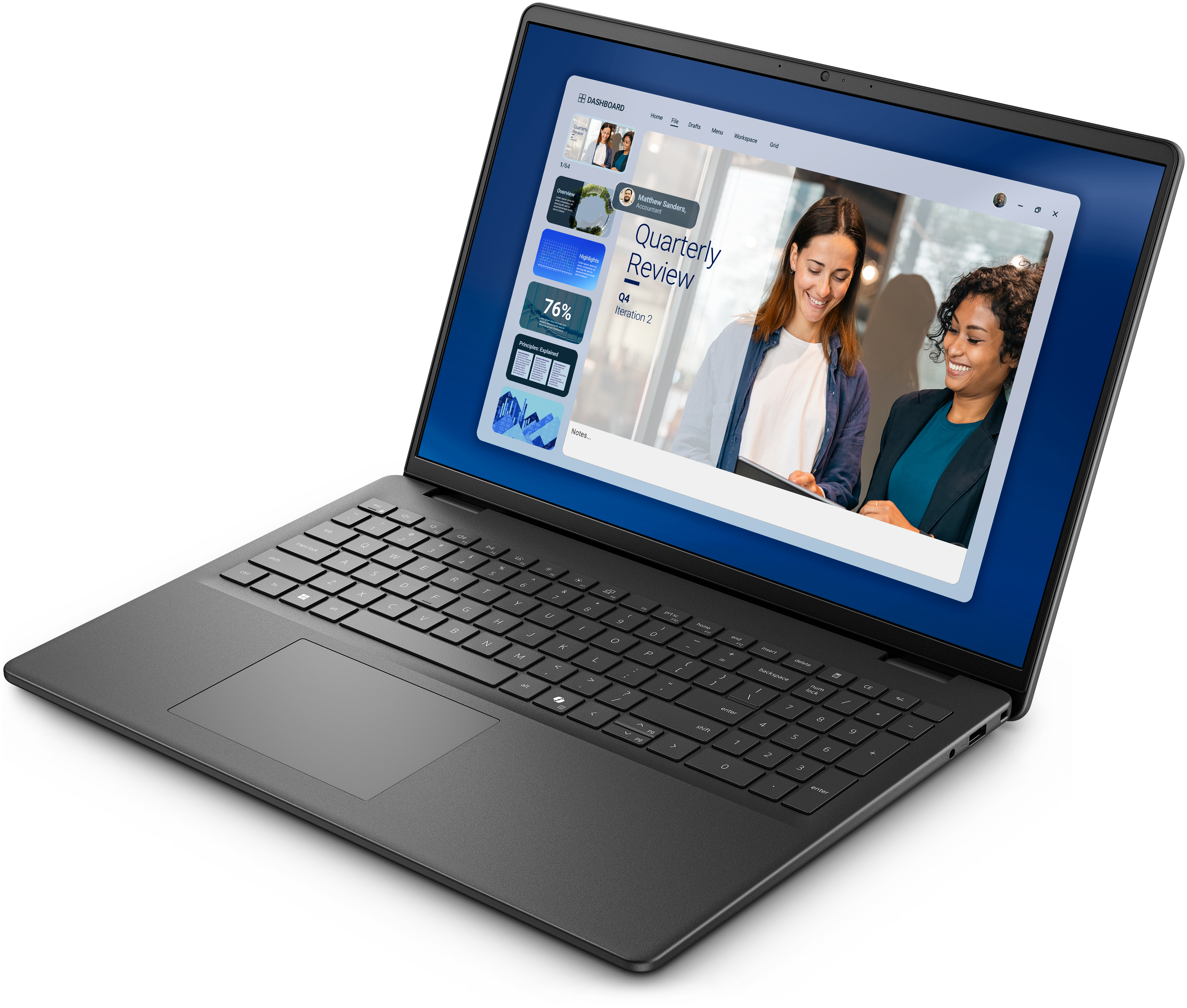 Dell DC16255, AMD Ryzen? 5, 3,2 GHz, 40,6 cm (16"), 1920 x 1200 Pixel, 16 GB, 512 GB