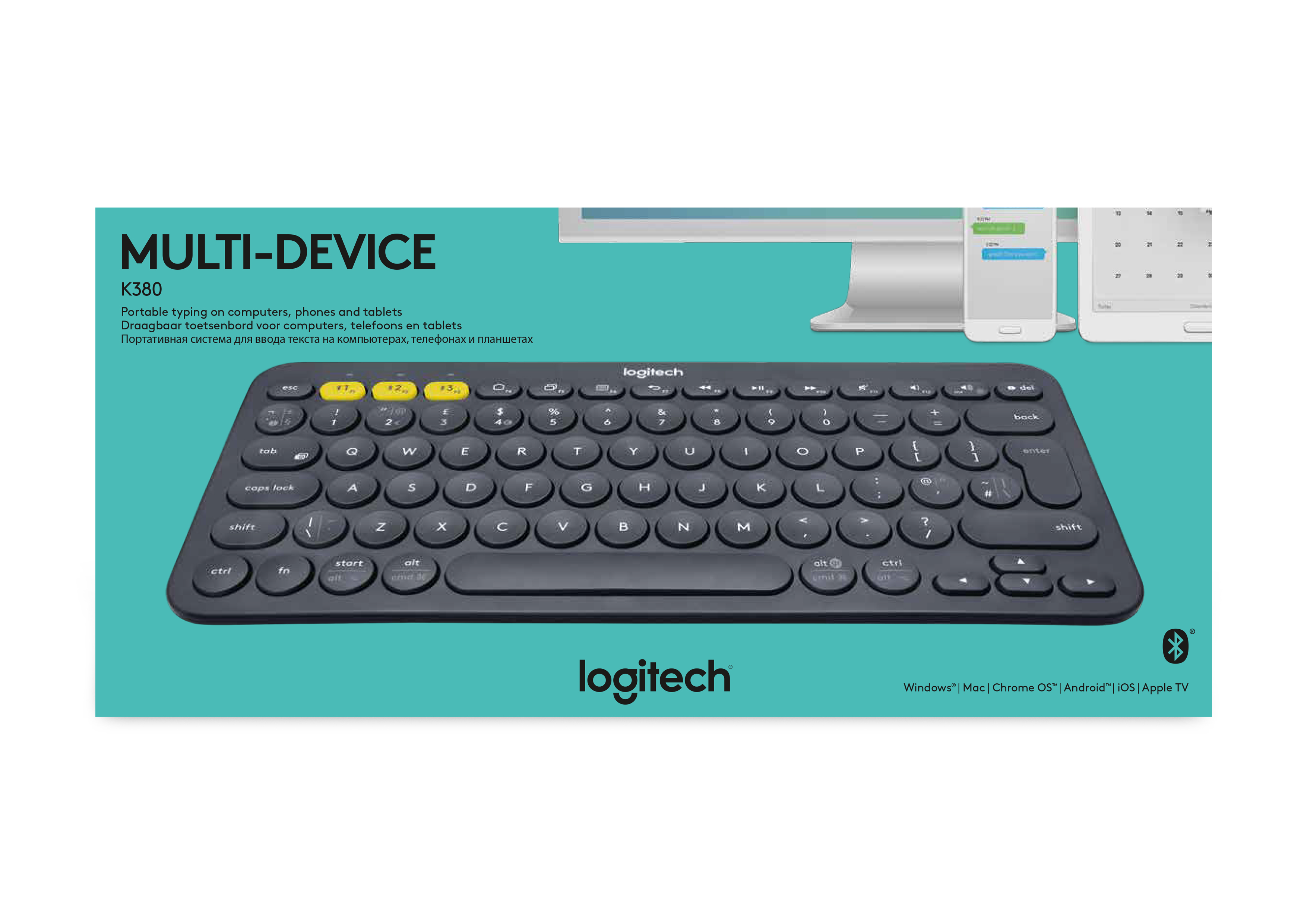 Logitech K380 - Tastatur - kabellos - Bluetooth