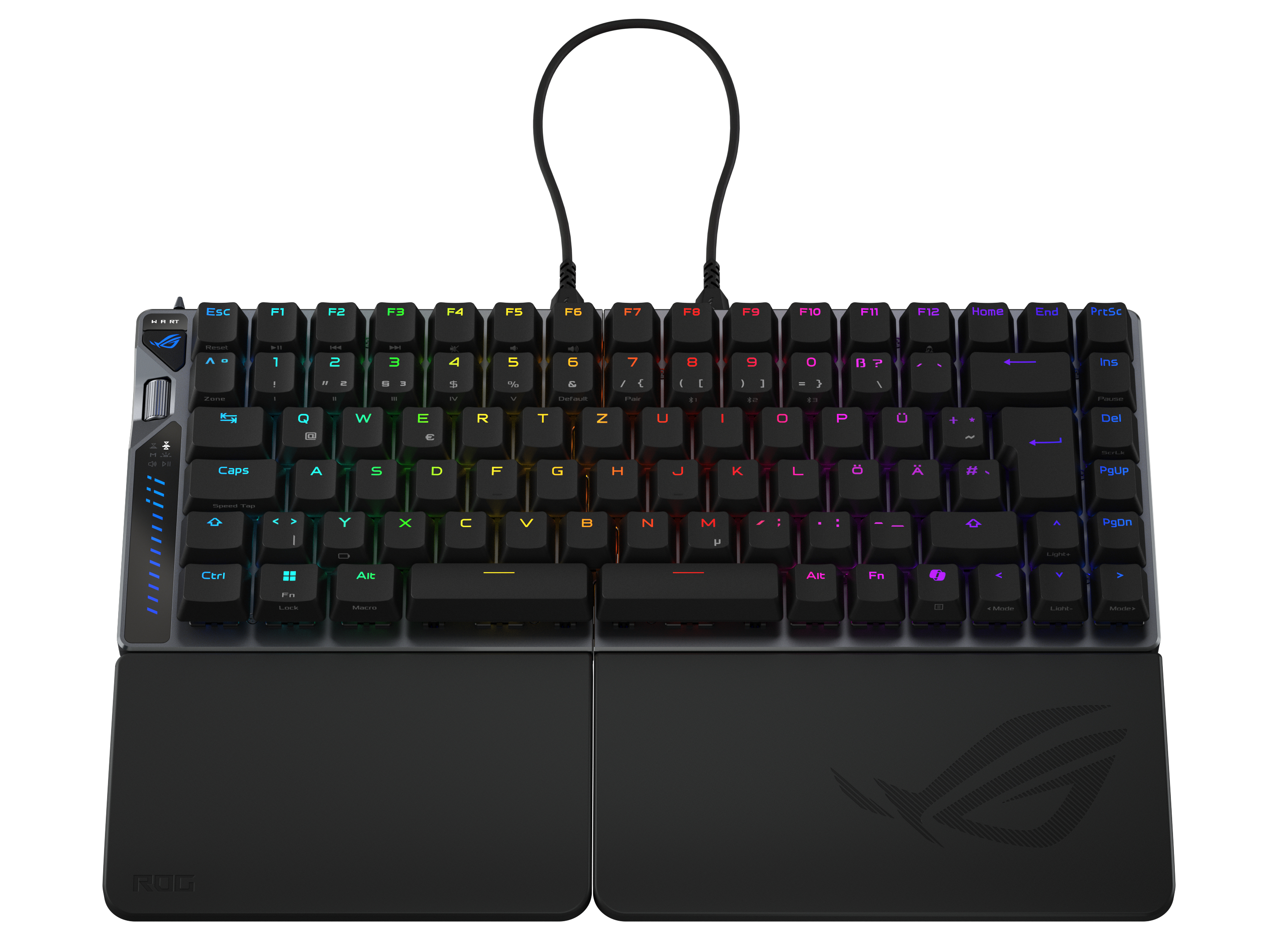 ASUS ROG Falcata, Verkabelt & Kabellos, USB + RF Wireless + Bluetooth, Magnetic-mechanical key switc