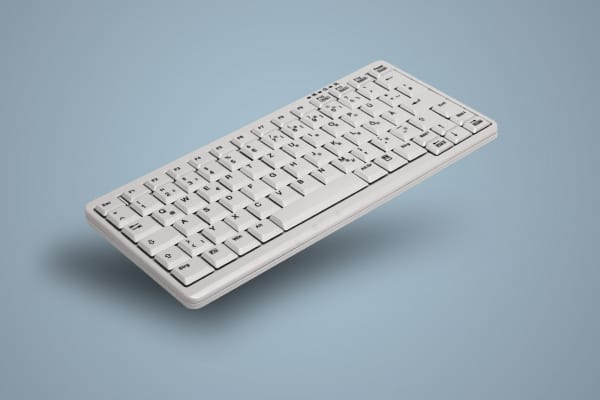 Cherry Active Key AK-4100, Tenkeyless (80 - 87 %), Kabelgebunden, USB, Scherenschalter, QWERTZ, Weiß