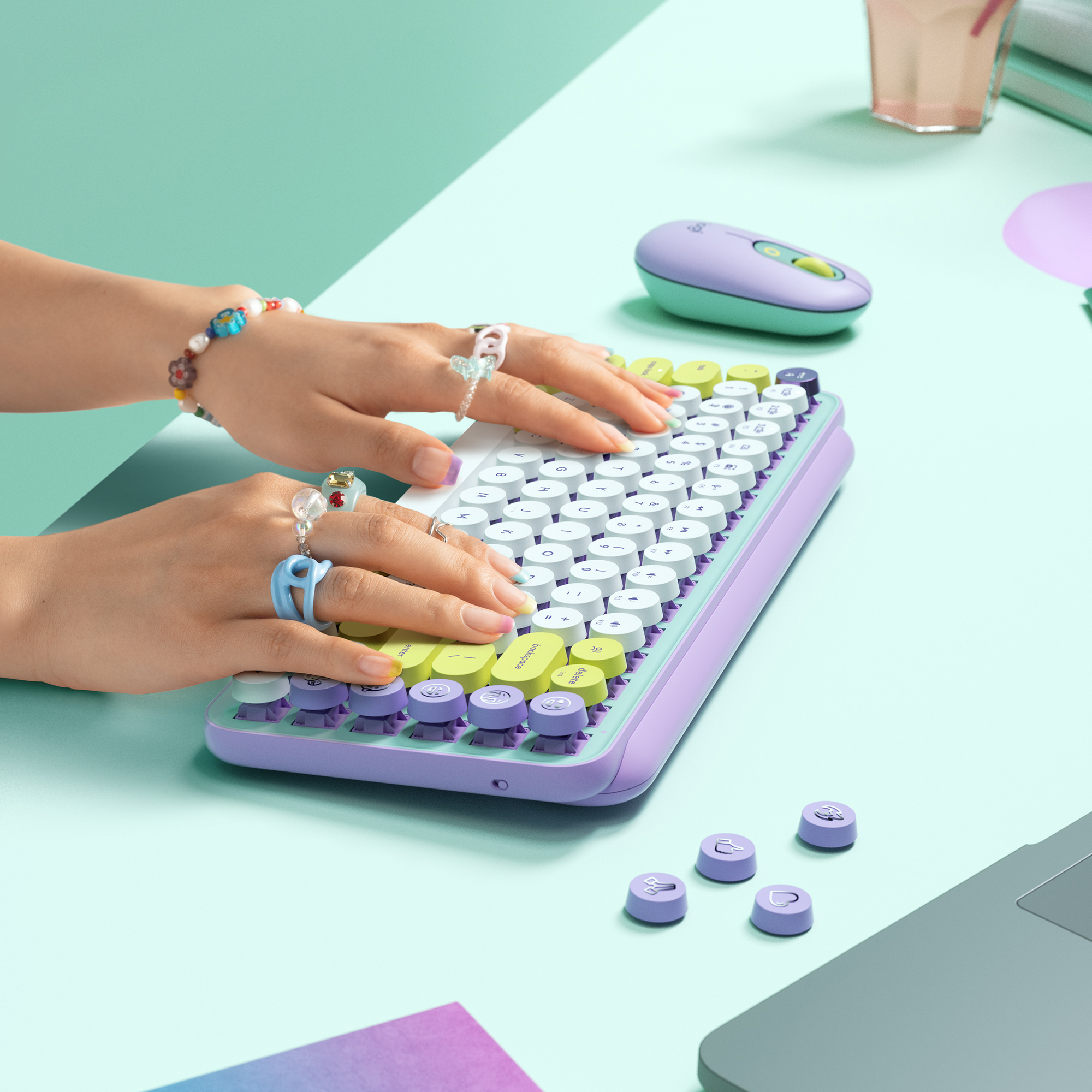 Logitech POP Keys - Tastatur - kabellos - Bluetooth