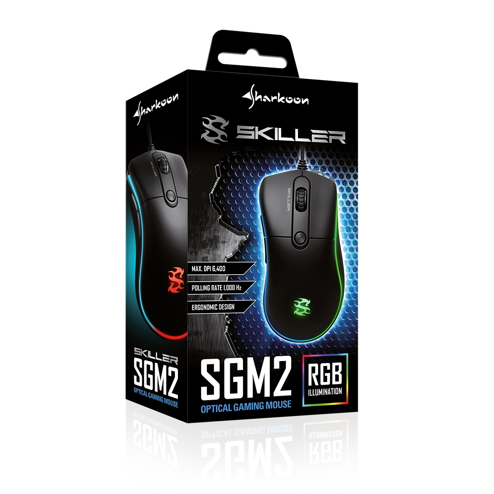 Sharkoon SKILLER SGM2 - Maus - optisch - 6 Tasten