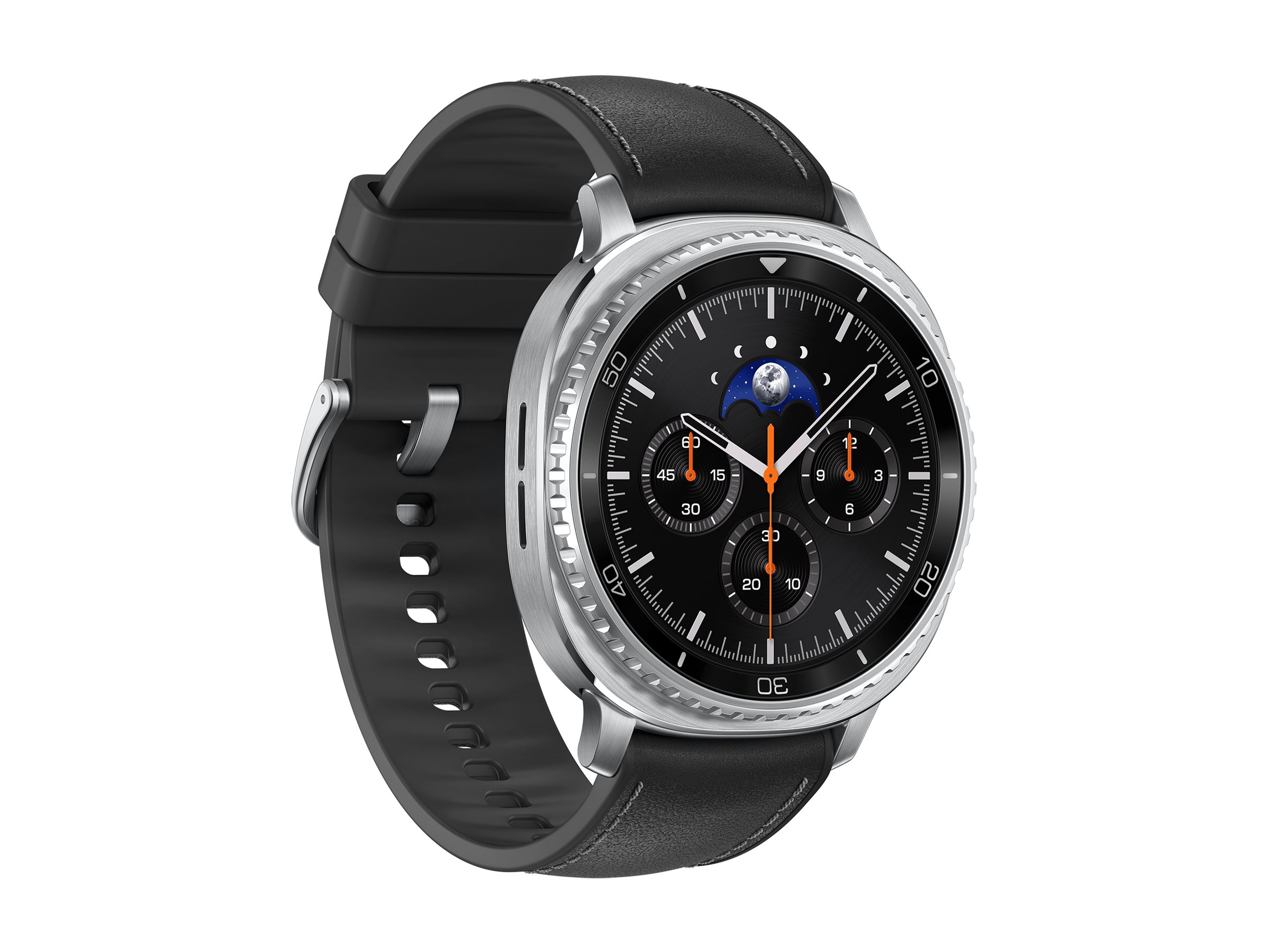 Samsung Galaxy Watch8 Classic - 46 mm - intelligente Uhr mit hybrid band - Hybrid-Eco-Leder - Bandgr