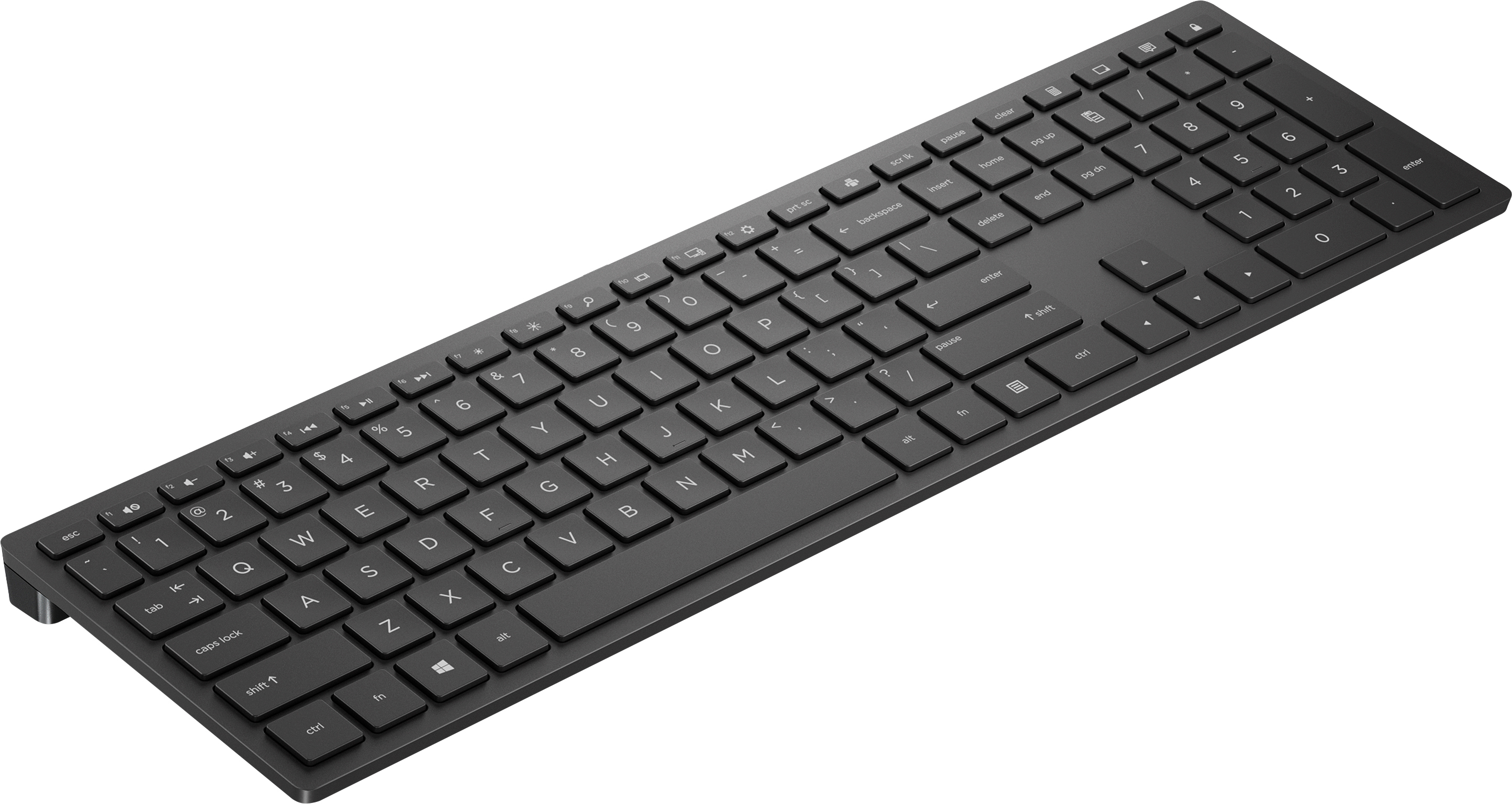 HP Pavilion Wireless-Tastatur 600, Schwarz, Volle Größe (100%), Kabellos, RF Wireless, Schwarz