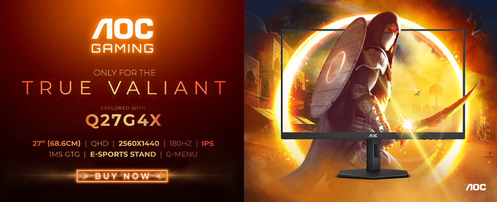 AOC Q27G4X Gaming-Monitor 68.5cm (27"), WQHD, IPS, 1ms, HDMI, Displayport