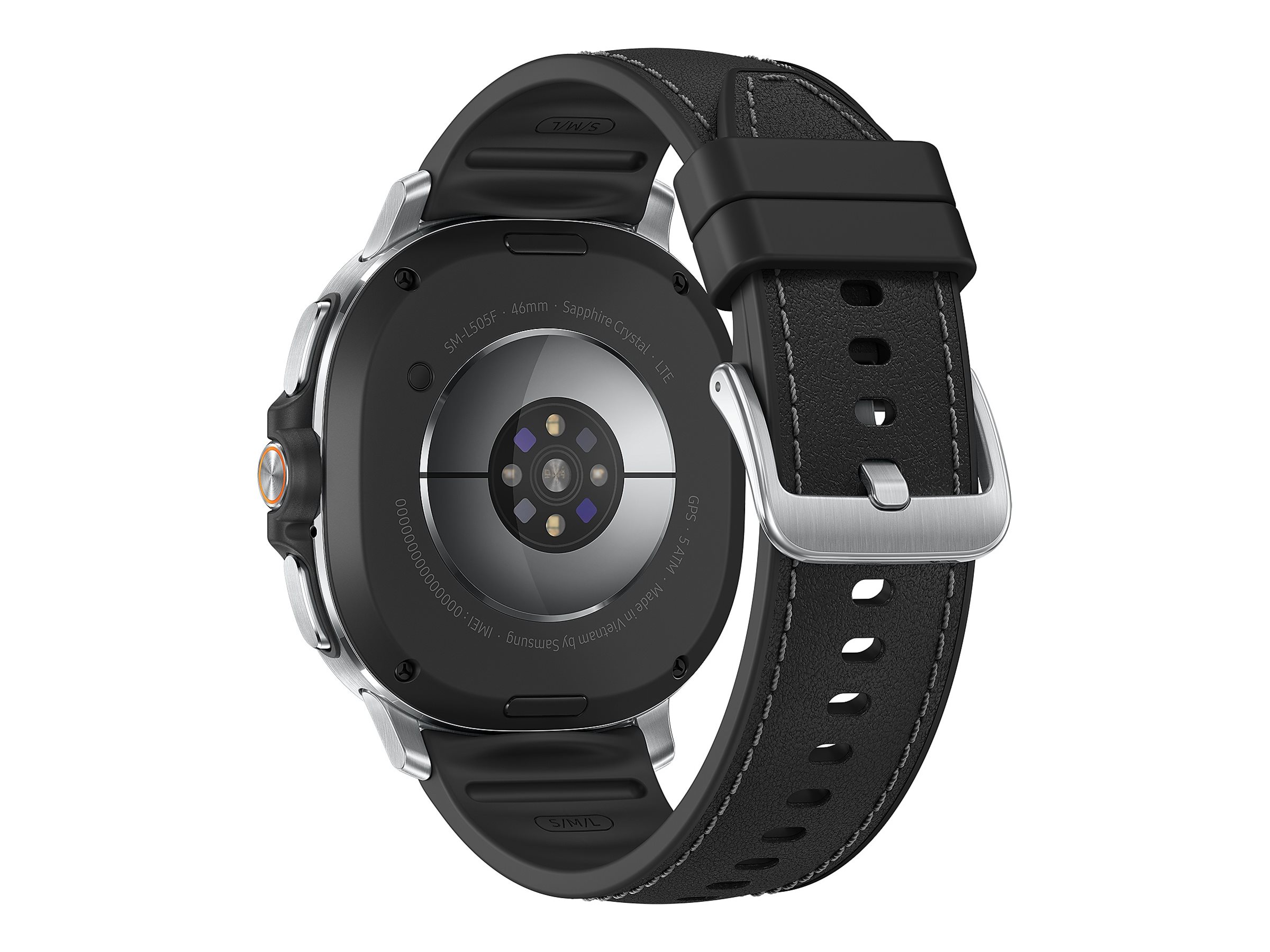 Samsung Galaxy Watch8 Classic - 46 mm - intelligente Uhr mit hybrid band - Hybrid-Eco-Leder - Bandgr