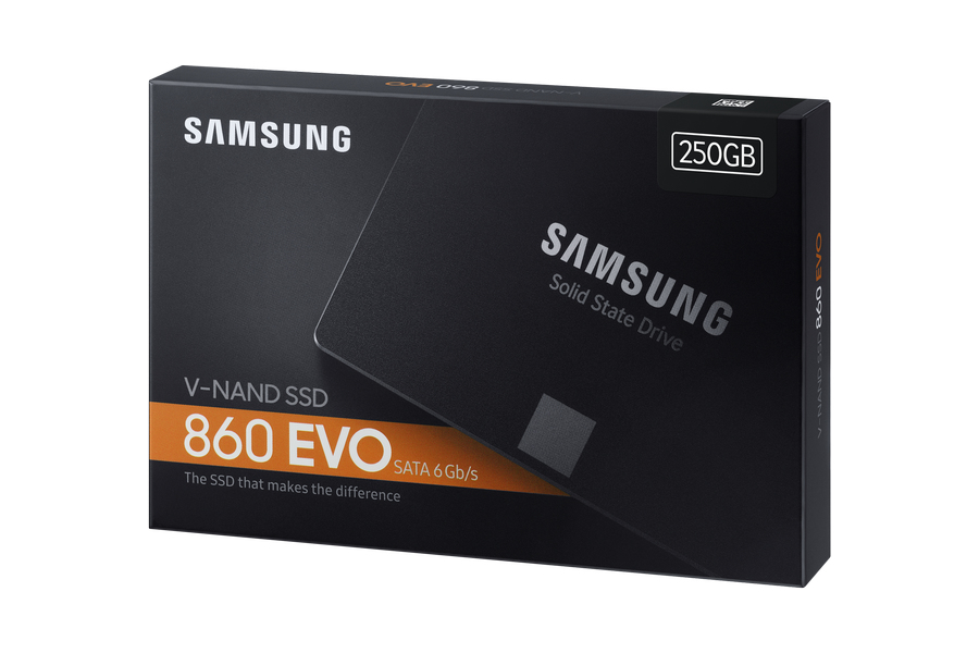 Samsung 860 EVO MZ-76E250B - SSD - verschlüsselt - 250 GB - intern - 2.5" (6.4 cm)