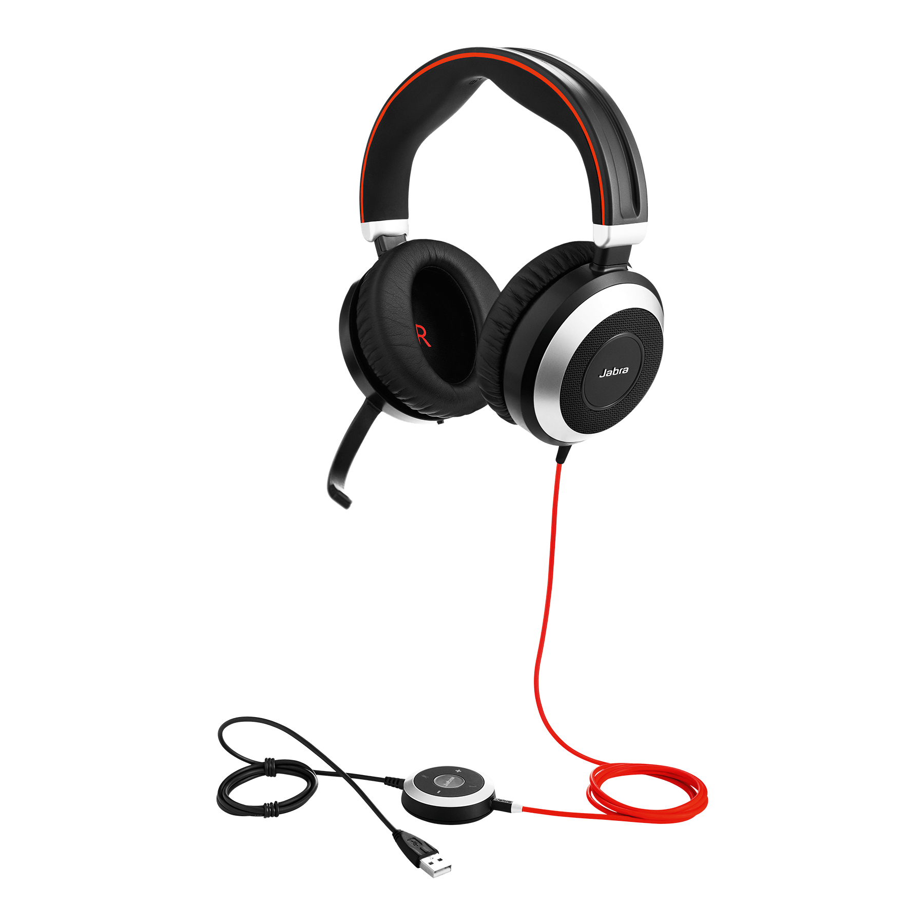 Jabra Evolve 80 UC stereo - Headset - ohrumschließend