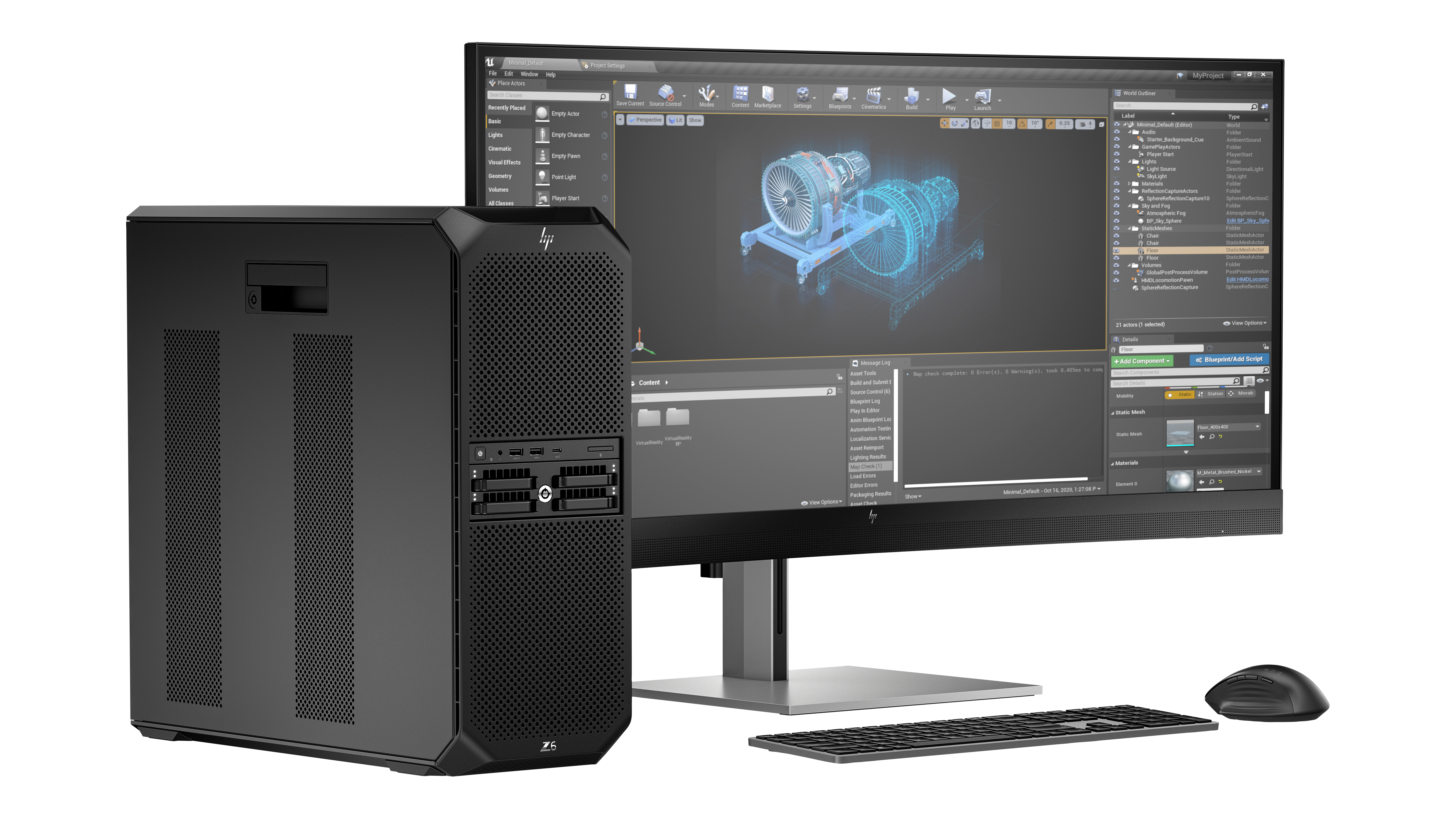 HP Workstation Z6 G5 A - Tower - 4U - 1 x Ryzen ThreadRipper PRO 7955WX / 4.5 GHz - RAM 64 GB - SSD
