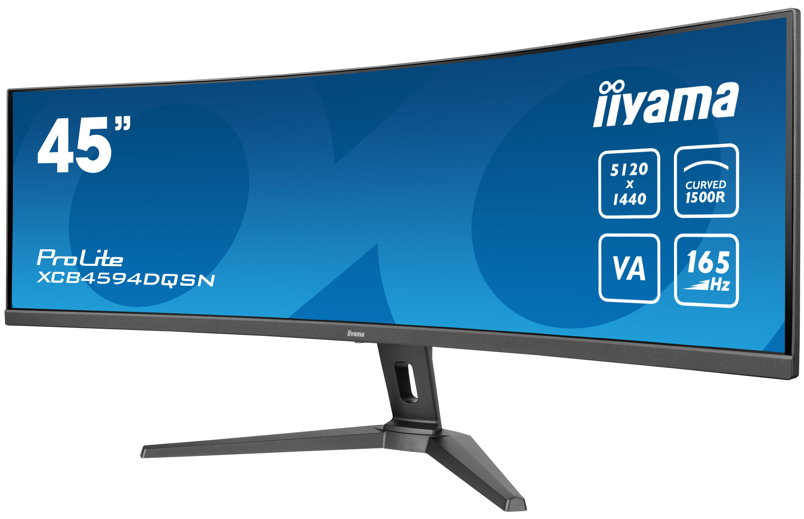 iiyama ProLite XCB4594DQSN-B1 Curved-Monitor 113cm (44.5") DQHD, VA, 0.8ms, HDMI, DP, USB, RJ45