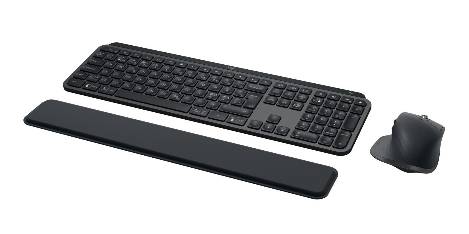 Logitech MX Keys S Combo - Tastatur-und-Maus-Set - hinterleuchtet - kabellos - Bluetooth LE - Nordis